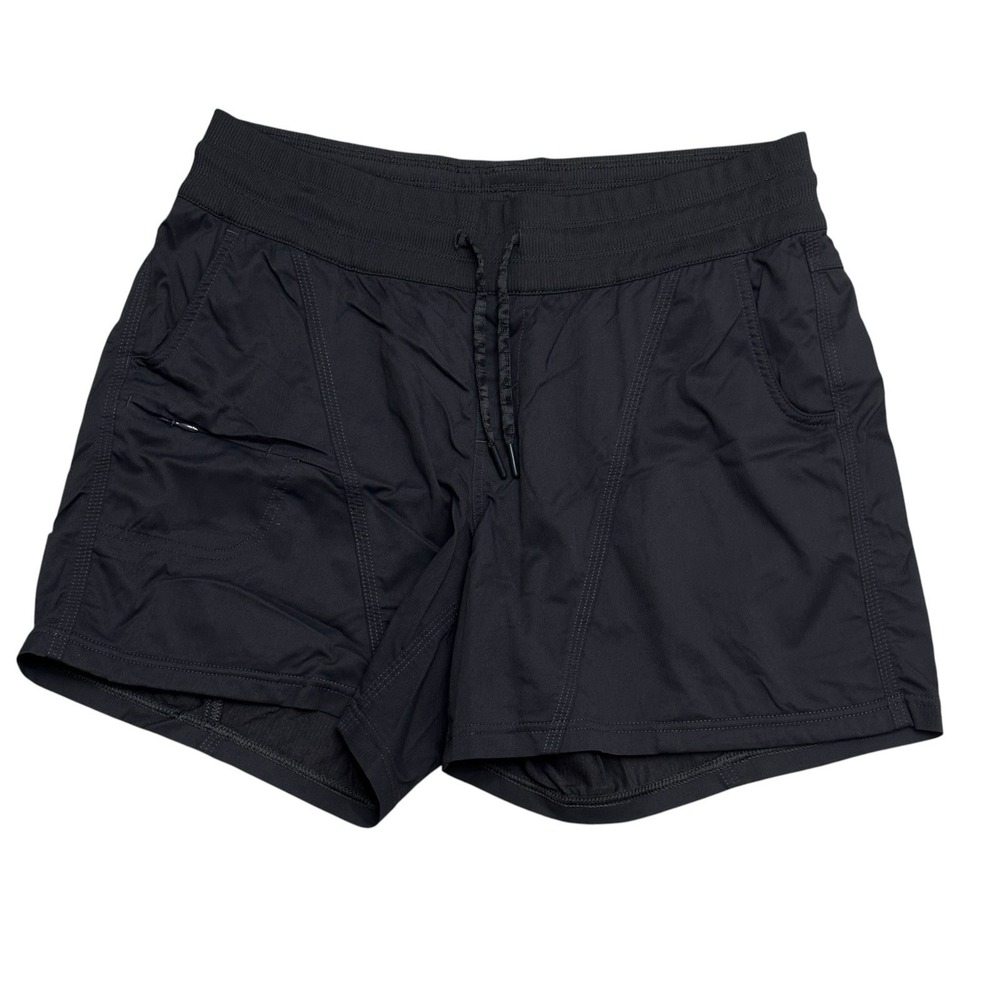 The North Face Shorts Womens L‎ Black Nylon Elastic Waist 8 Inseam Hiking Gym
